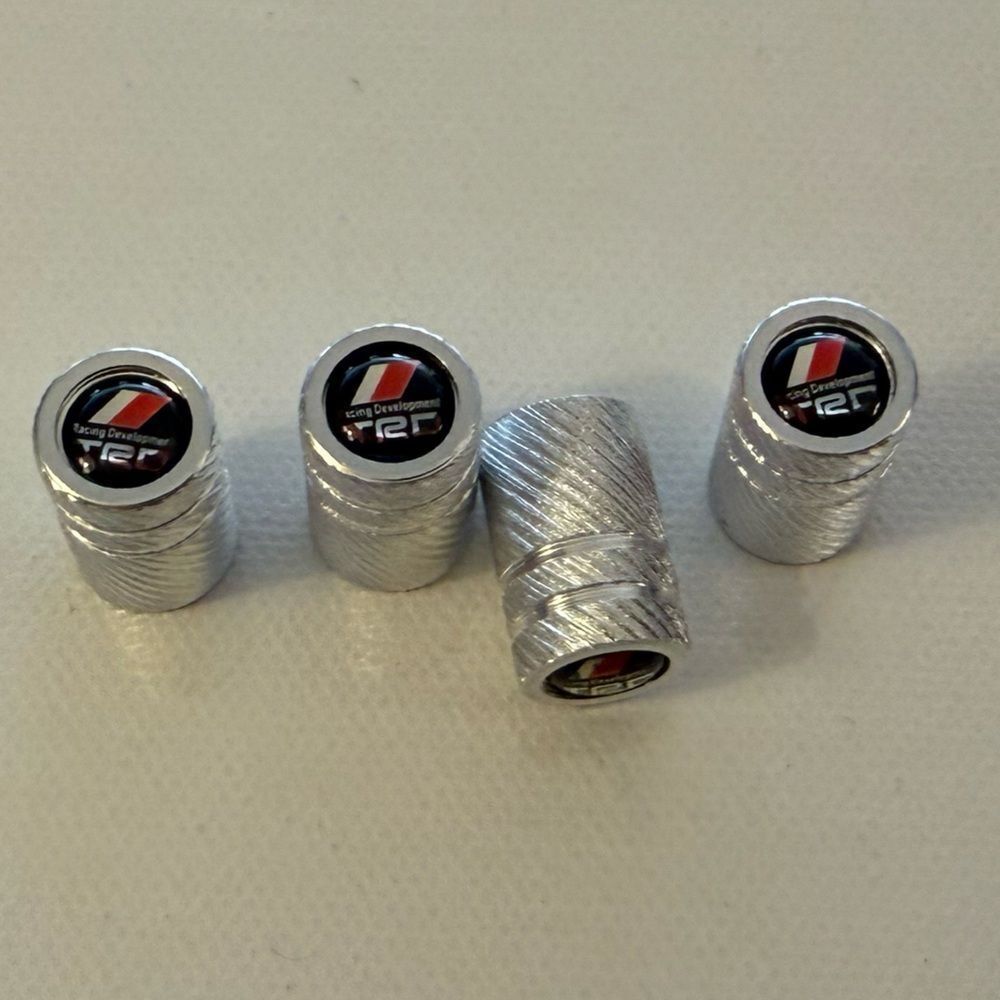 Toyota TRD Valve Stem Caps in Silver Set of 4 NWT